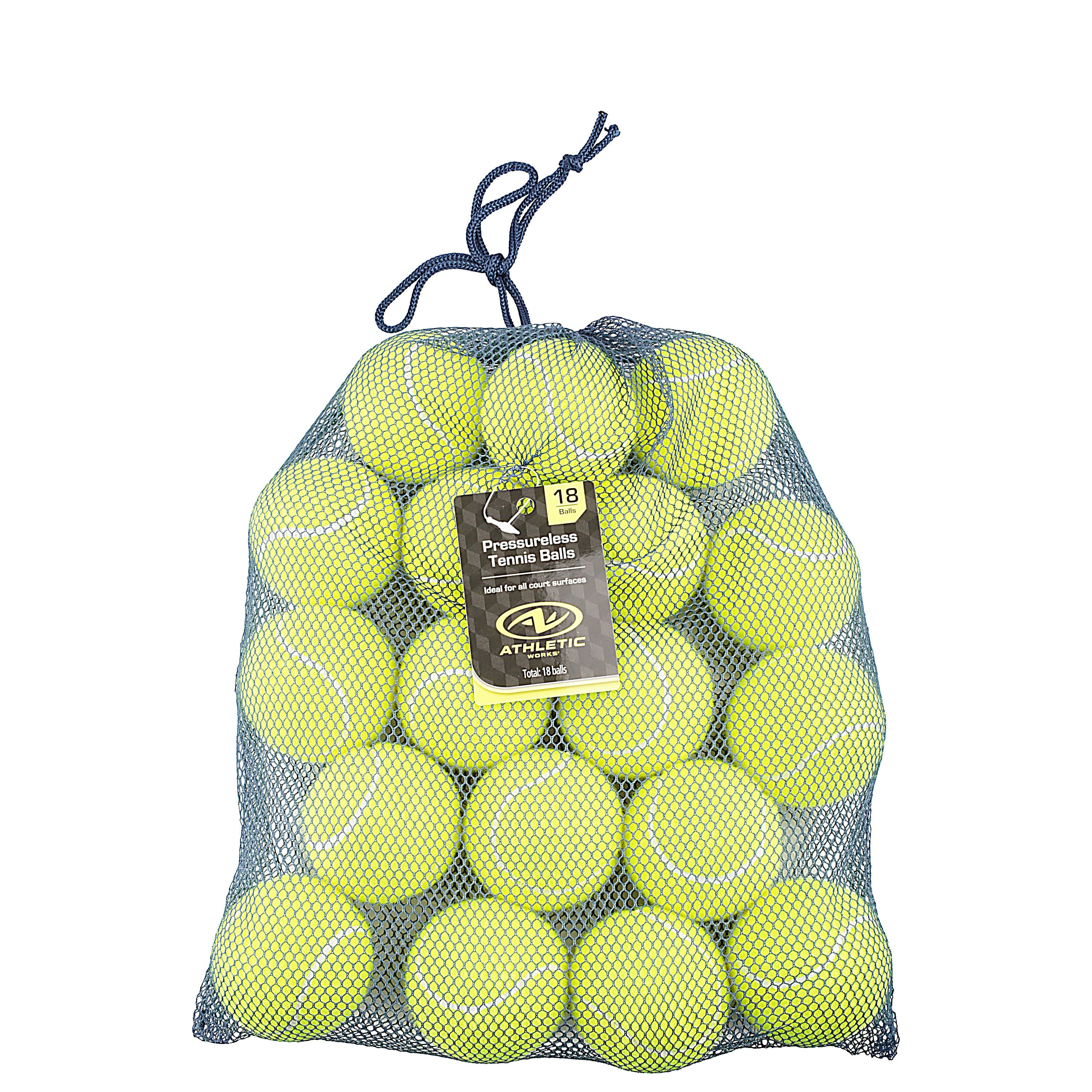 Pressureless Tennis Balls, 18-Pack, Training & Dog Play