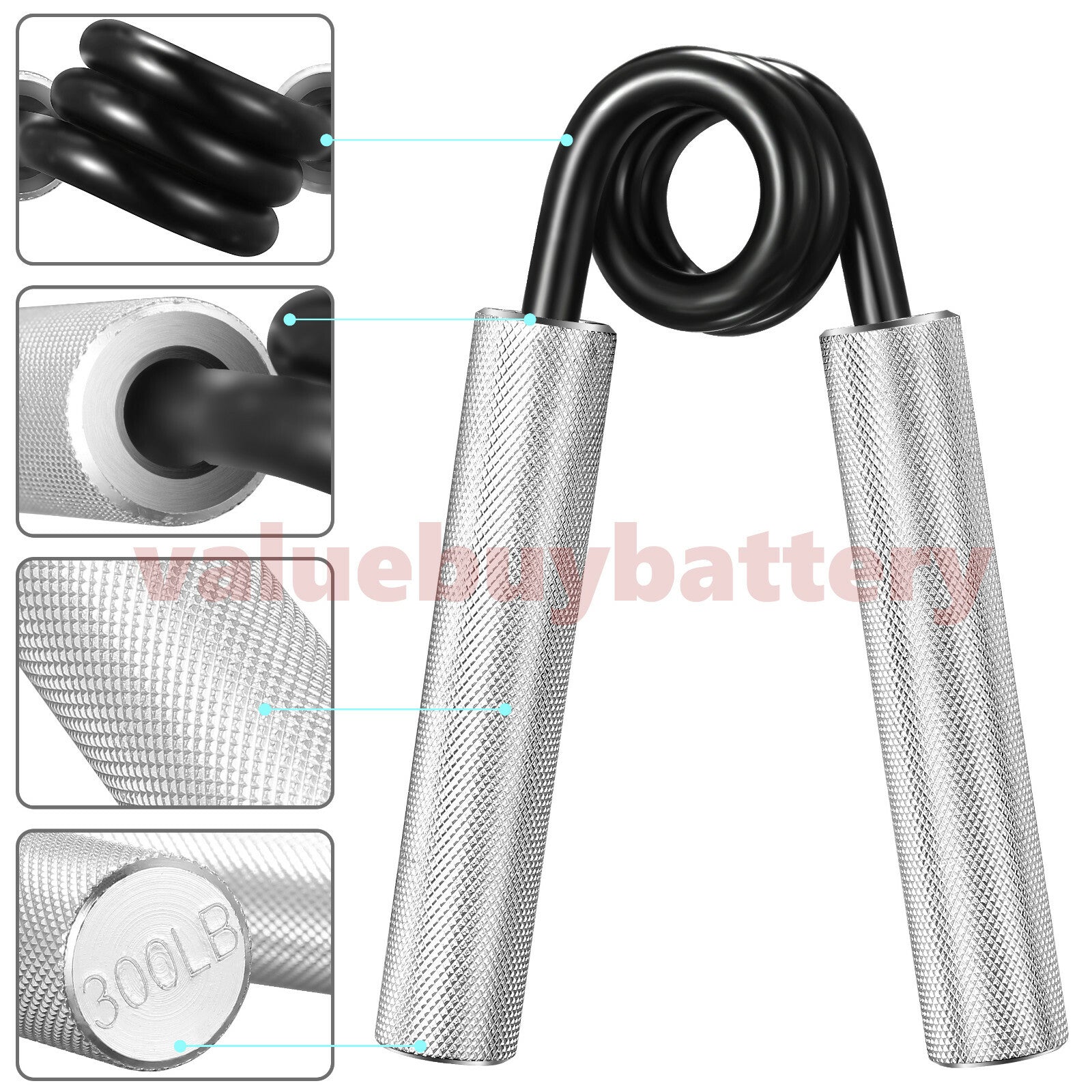 Metal Heavy Strength Exercise Gripper Hand Grippers Grip Forearm Wrist Grips Lbs