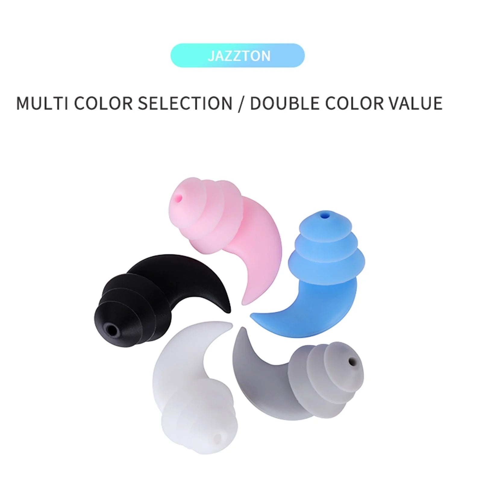Waterproof Swimming Ear Plugs for Adults, Reusable Soft Silicone Swim Earplugs for Surfing, Diving, Pool, Showering and Other Water Sports, Keep Water Out and Ear Protection
