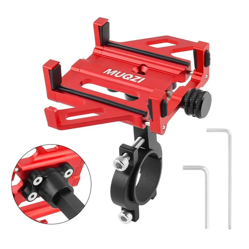 Bike Phone Mount Universal Motorcycle Handlebar Mount Cell Phone Holder 360° Rotation for 4.5-7 Inch Smartphone