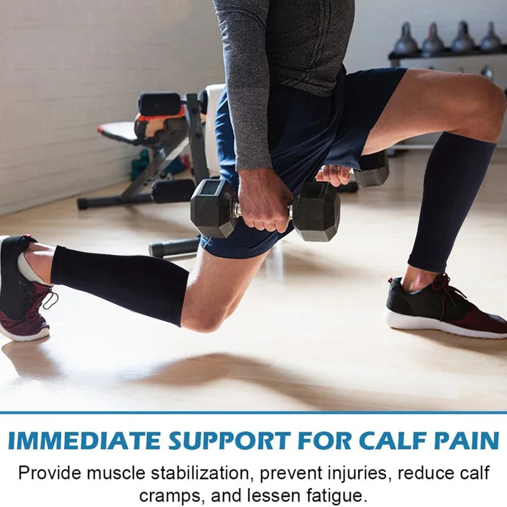 1Pair Calf Compression Sleeves for Men & Women - Calf Support Leg Compression Socks for Shin Splint & Calf Pain Relief