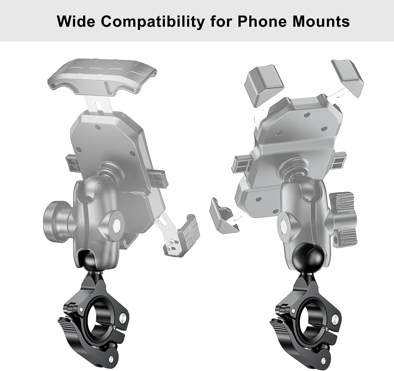 1 Ball Mount Base for Handlebar Compatible with RAM Mounts Motorcycle Phone NEW
