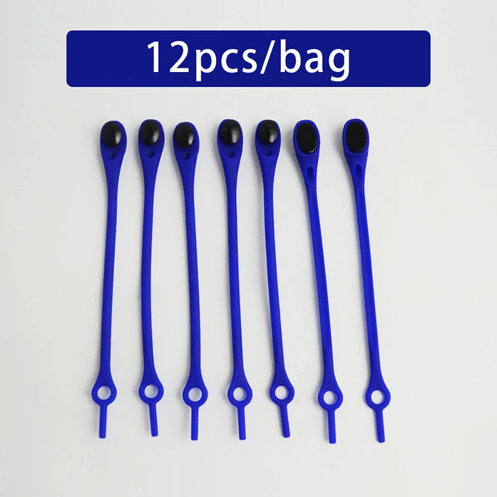 12Pcs Stretch Silicone Shoelaces No Tie Shoe Laces Elastic Laces Sneakers Adults Kids Lazy Shoelace for Shoes Rubber Zapatillas