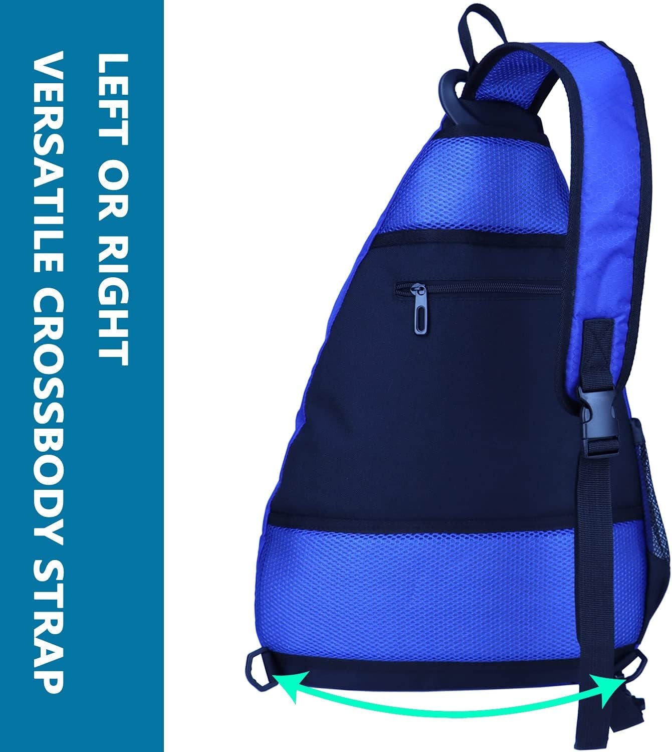 Sling Bag Sports Pickleball Bag Pickleball Backpack for Men Women Adjustable Tennis Bag for Pickleball Paddle with Fence Hook,Water Bottle Holder