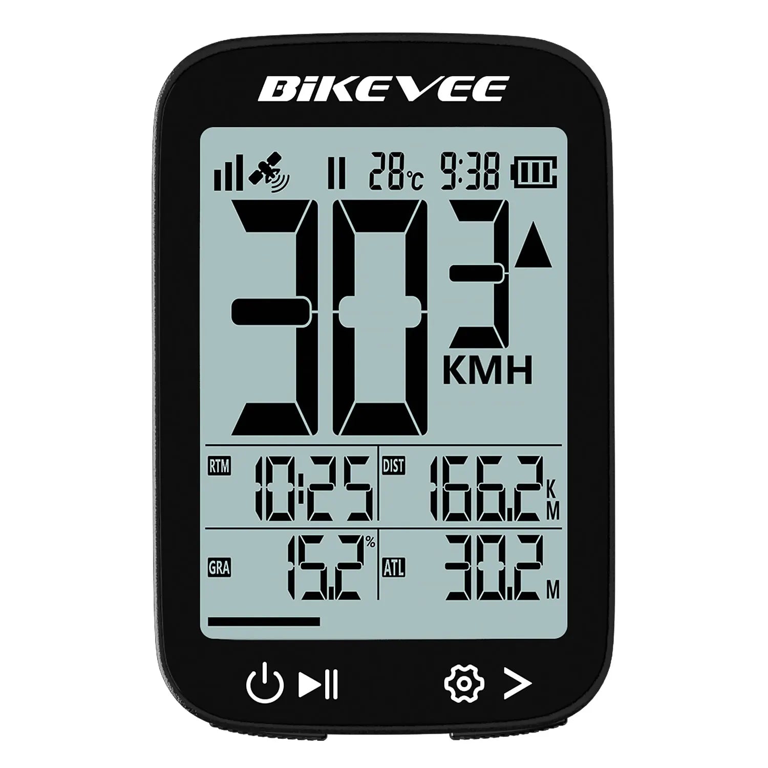 Bike Computer Wireless GPS Bicycle Odometer MPH KM/H Bike Speedometer Cycling Odometer Tracker LCD Display with Backlight