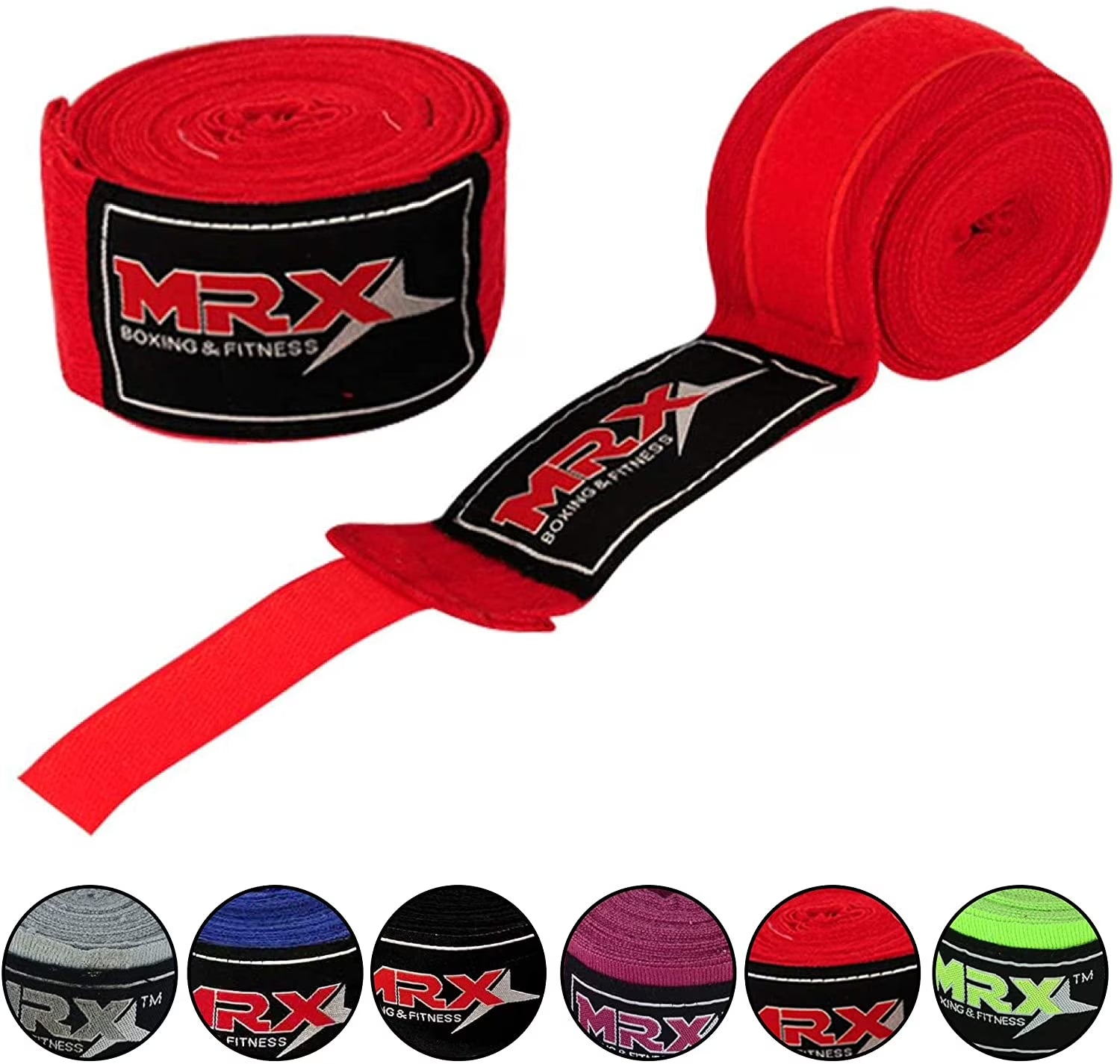 Boxing Hand Wraps 100% Cotton Multi Colors Great for MMA Boxing Muay Thai Kick Boxing Training Wris Support Wraps 180 Inches Length Red