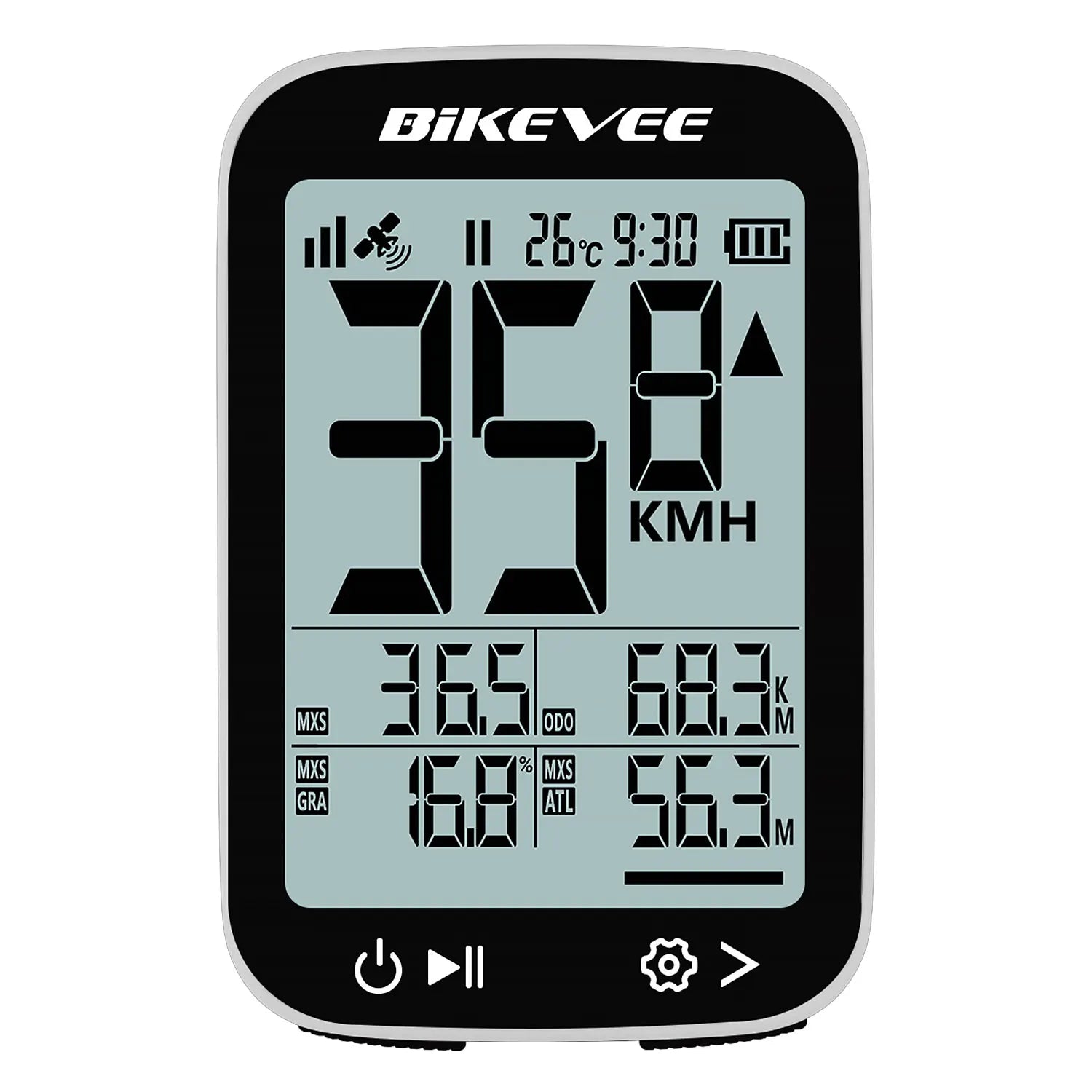 Bike Computer Wireless GPS Bicycle Odometer MPH KM/H Bike Speedometer Cycling Odometer Tracker LCD Display with Backlight