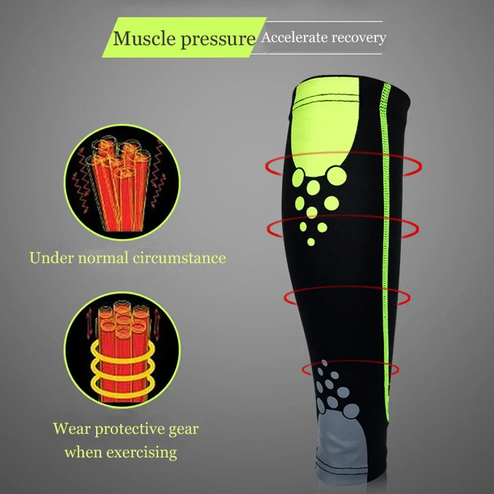 1PC Sport Leg Compression Socks Strong Calf Compression Sleeve Support for Men Women Running Cycling Vein Calf Guard Pain Relief