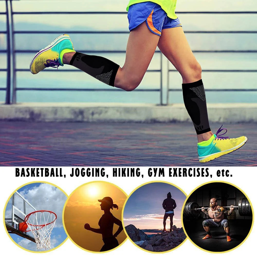 1 Pair Compression Calf Sleeves for Men & Women - Compression Socks - for Running, Shin Splint, Medical, Travel, Nursing