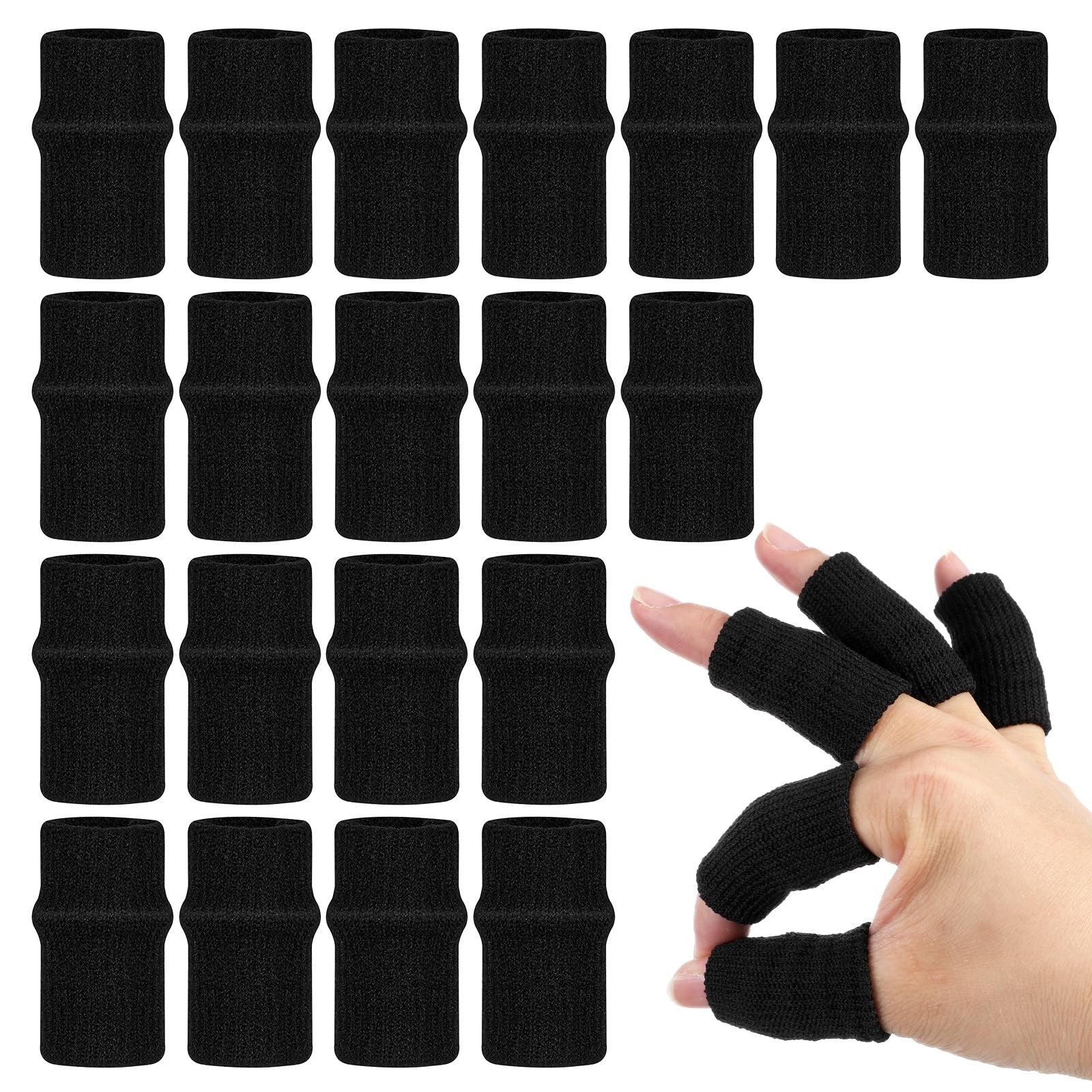 20 Pcs Breathable Finger Brace Elastic Sports Finger Compression Sleeves
