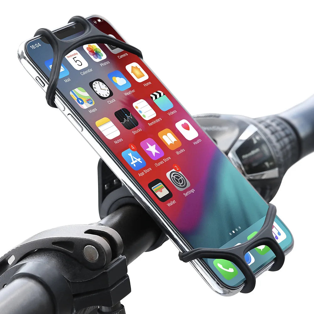 Bicycle Bracket Universal Shockproof Elastic Silicone Base Phone Bracket Cycling Bike Mountain Bike Bike Phone Dvr Gps Bracket