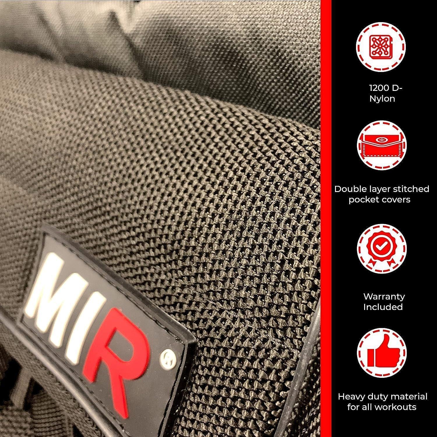 Mir Short Weighted Vest with Zipper Option Solid Iron Weights Workout Vest 20Lbs