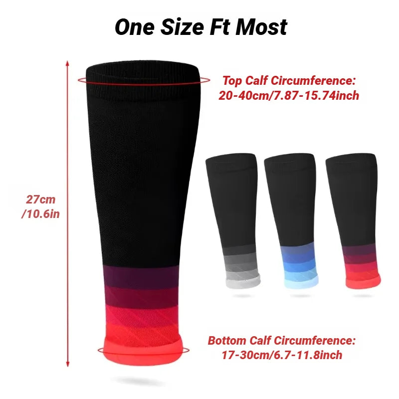 1Pair Calf Compression Sleeves Running Leg Sleeve 20-30Mmhg Socks for Shin Splint Men Women Varicose Vein Fatigue Relief