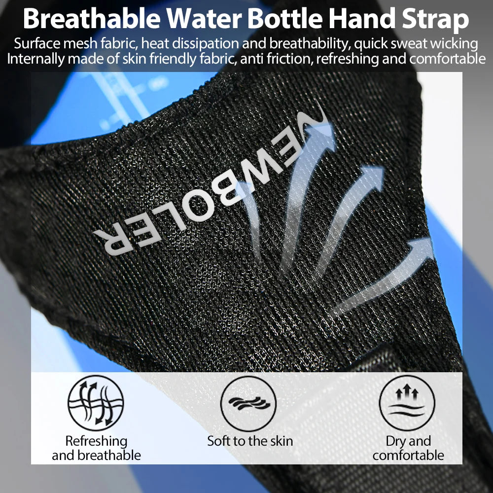 Ultra Lightweight Foldable Wristband 500Ml Water Bottle Outdoor Sports Water Bag Running Fixed anti Slip TPU Soft Water Bottle