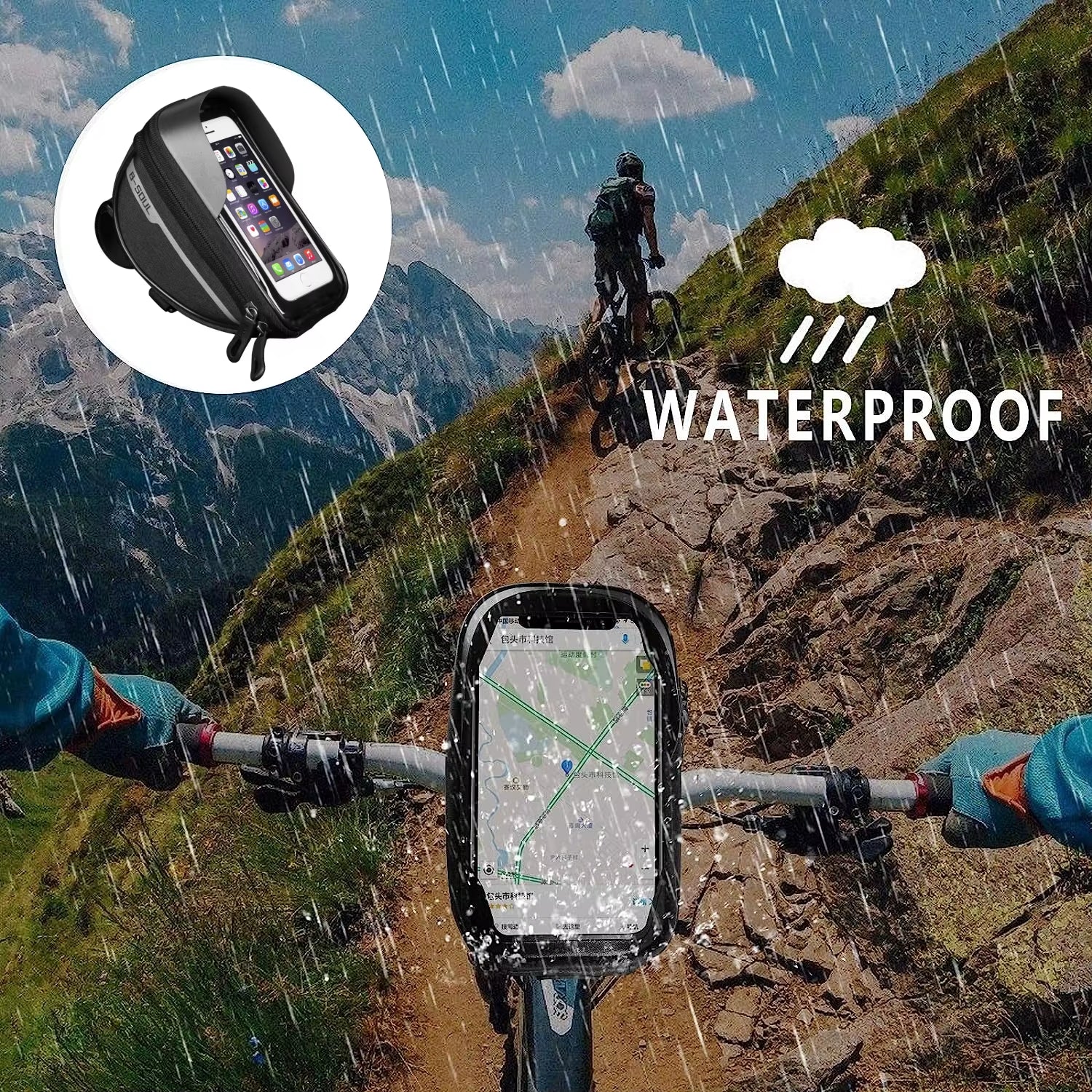 Bicycle Bag Can Hold Mobile Phones Installed on Bicycles Convenient and Easy to Use