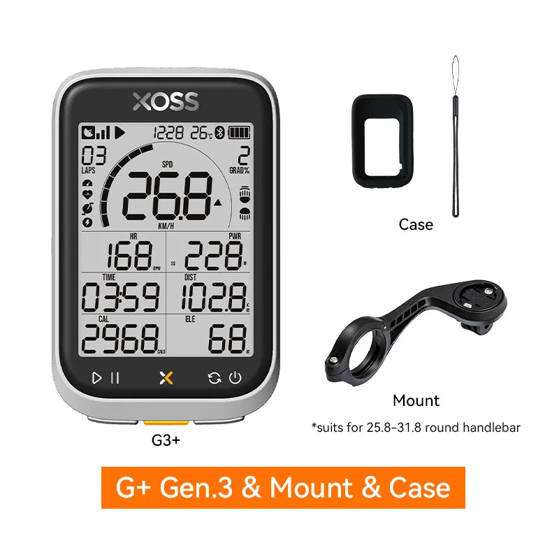 G3/G3+ GPS Bike Computer G/G+ Gen.3 Power Meter Cadence Speed Bicycle Odometer G3 plus Waterproof Lights Connection Cycling