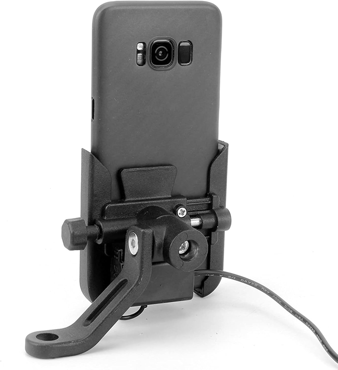 Bike Motorcycle Phone Mount Handlebar/Rear-View Mirror Bike Cell Phone Holder Sturdy Aluminum Alloy 360° Rotating Bicycle Phone Mount for 4.0-6.5 Inch Smartphones