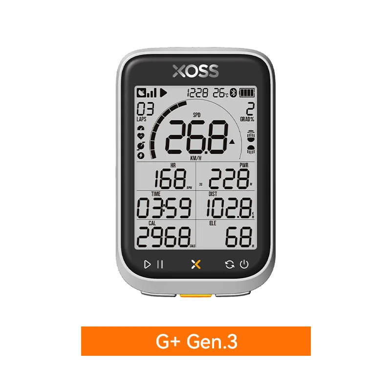 G3/G3+ GPS Bike Computer G/G+ Gen.3 Power Meter Cadence Speed Bicycle Odometer G3 plus Waterproof Lights Connection Cycling