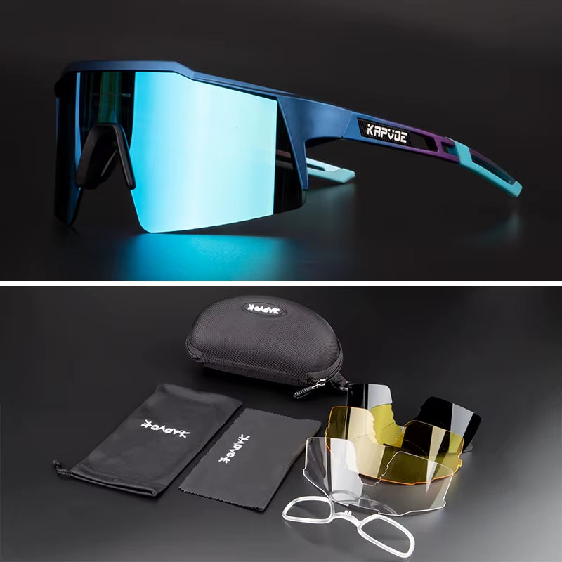 UV400 Sport Eyewear Mountain Bike Sport Cycling Glasses Outdoor Cycling Goggles Men Cycling Sunglasses MTB Sunglasses 1Lens
