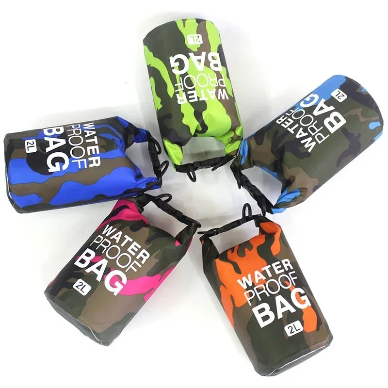 30L Outdoor Camouflage Waterproof Dry Bags Portable Rafting Diving Dry Bag Sack PVC Swimming Bags for River Trekking