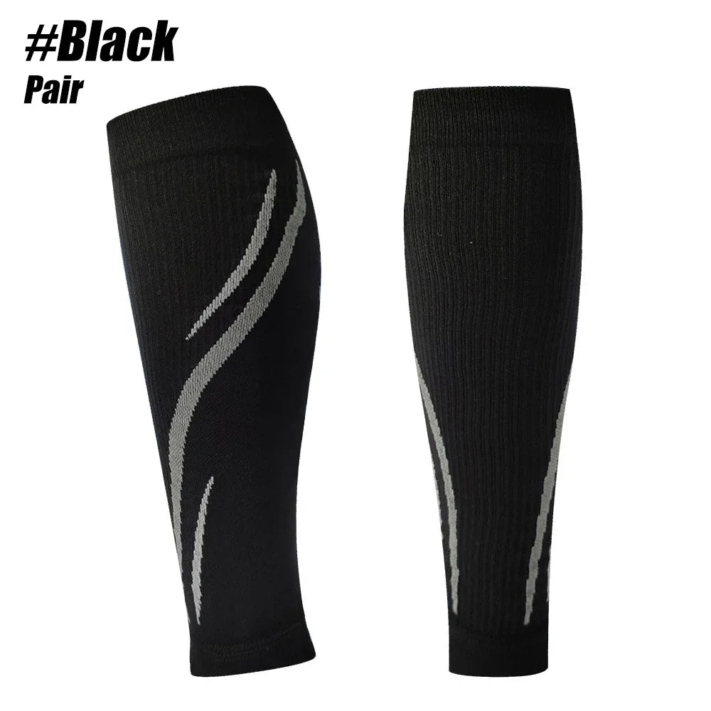 1Pair Calf Compression Sleeve Men & Women -20-30Mmhg Shin Splint Footless Compression Socks for Recover Varicose Veins
