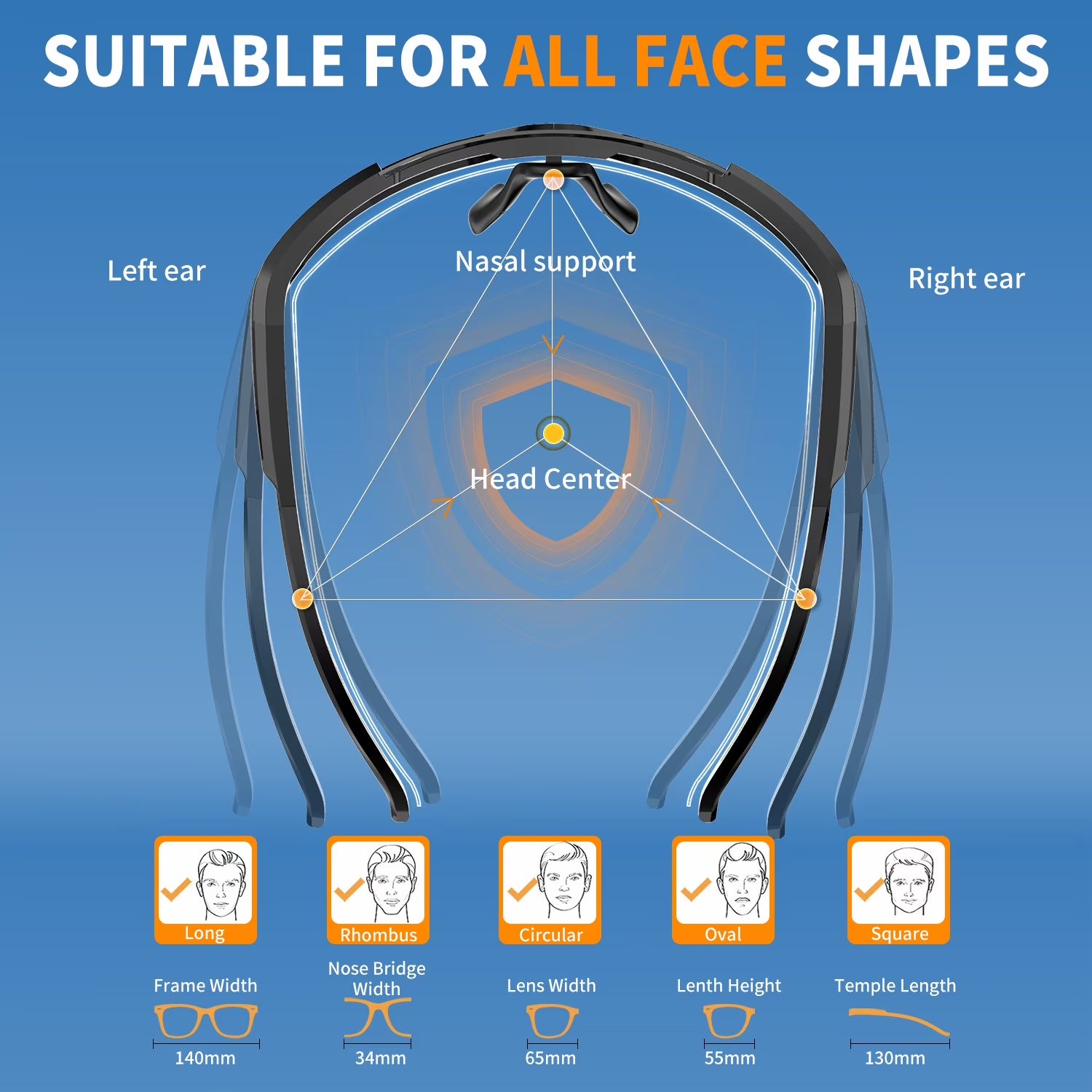 Newest Polarized Sports Sunglasses for Men Women, UV400 Protection, Ideal for Running Baseball Driving Fishing Cycling
