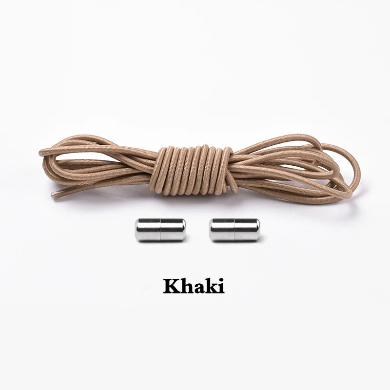 1Pair Elastic Shoelaces round No Tie Shoe Laces Sneakers Shoelace Kids Adult Elastic Laces One Size Fits All Shoes Dropshipping
