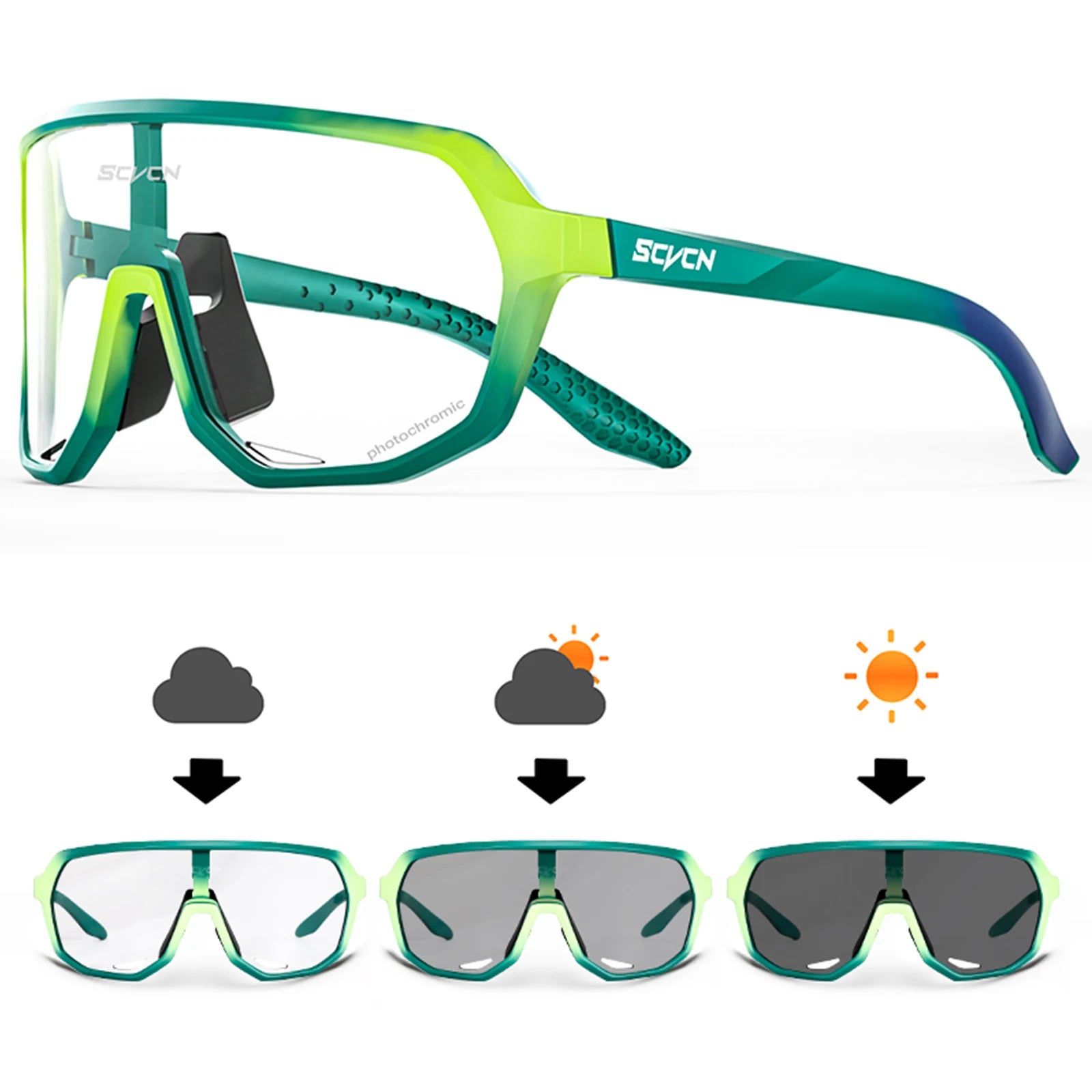 Photochromic Cycling Glasses UV400 Cycling Sunglasses Outdoor Bicycle Sunglasses Bike Goggles Sports MTB Ride Eyewear