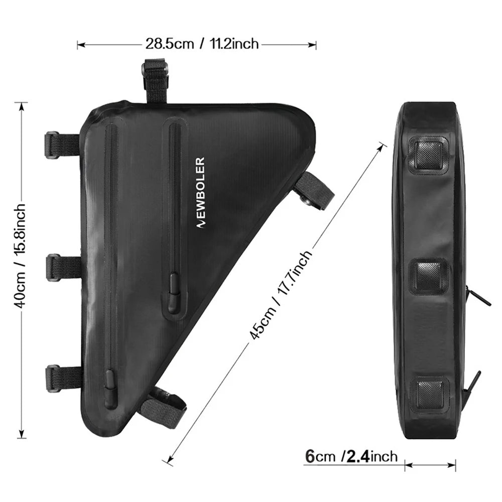 Bike Bicycle Bag Front Tube Frame Handlebar Waterproof Cycling Bags Triangle Pouch Frame Holder Bicycle Accessories