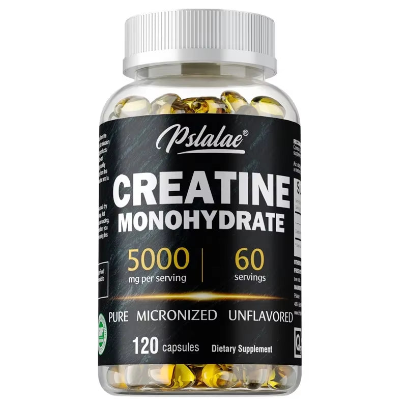 Creatine Monohydrate - Boost Muscle Strength, Promote Muscle Growth, Improve Athletic Performance, Vegetarian, Gluten-Free