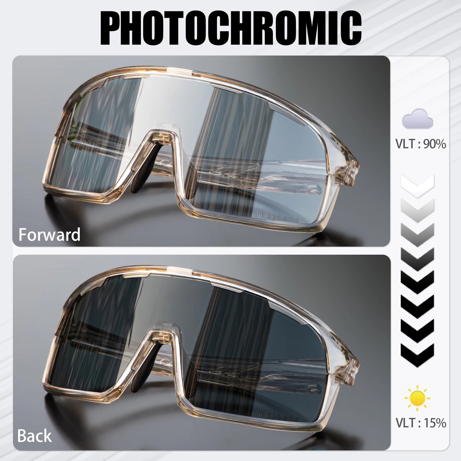 Photochromic Cycling Glasses Outdoor Sports Running Sunglasses Women UV400 Bicycle Goggles Men MBT Cycling Sunglasses