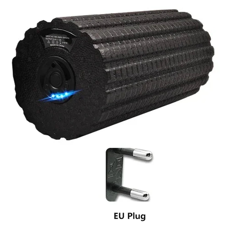 Foam Shaft Electric Foam Roller Yoga Home Gym Vibration Massage 4 or 5 Speeds Column Muscle Relax Deep Tissue USB Rechargeable