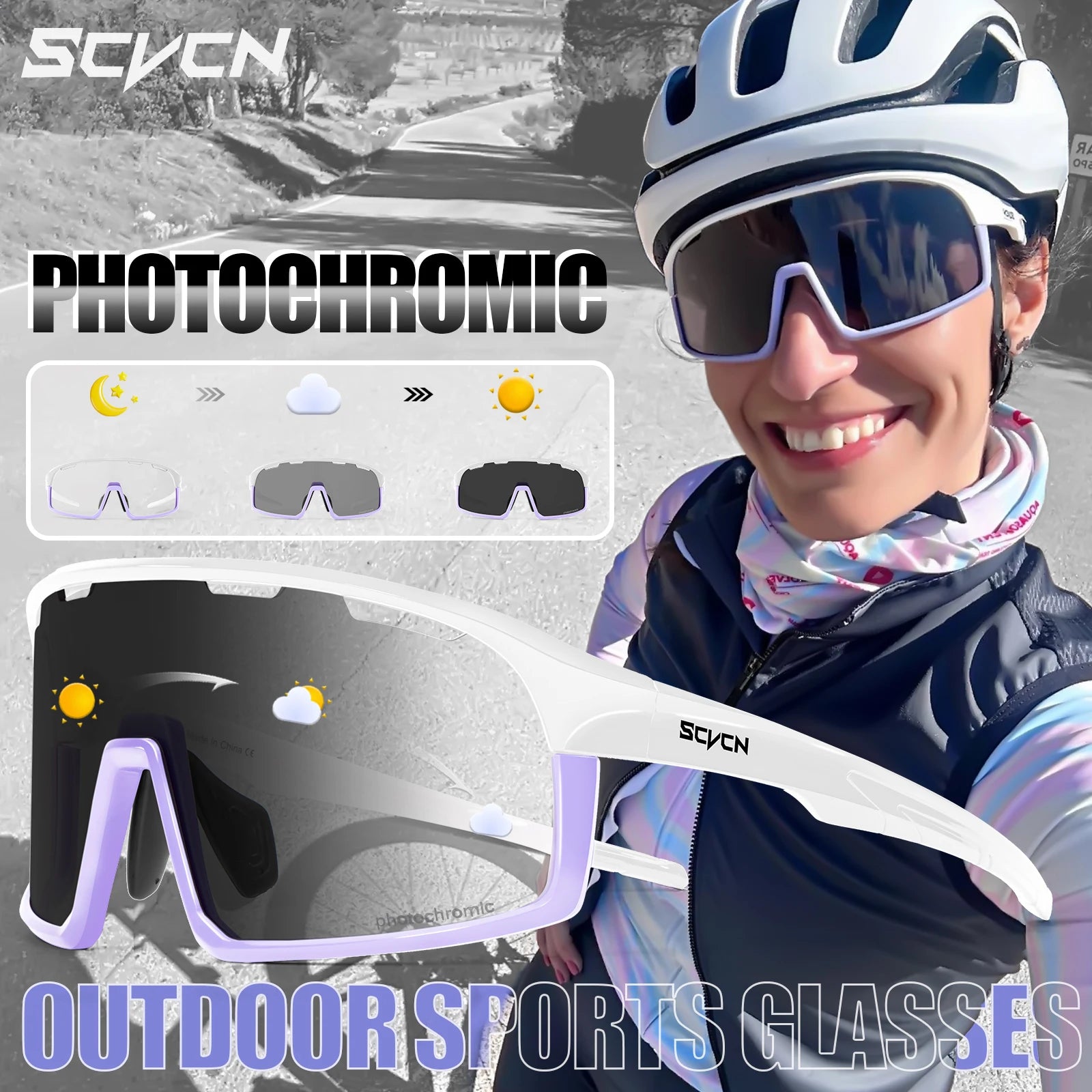 Photochromic Cycling Glasses Outdoor Sports Running Sunglasses Women UV400 Bicycle Goggles Men MBT Cycling Sunglasses