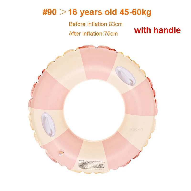 Donut Swimming Ring Inflatable Pool Float for Adult Swimming Circle Swim Tube Water Sports Swim Accessory Swim Float