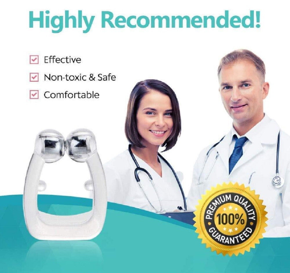 4 Pack Magnetic anti Snore Nose Clips Silicone Snoring Aid Nasal Breathing Sleep