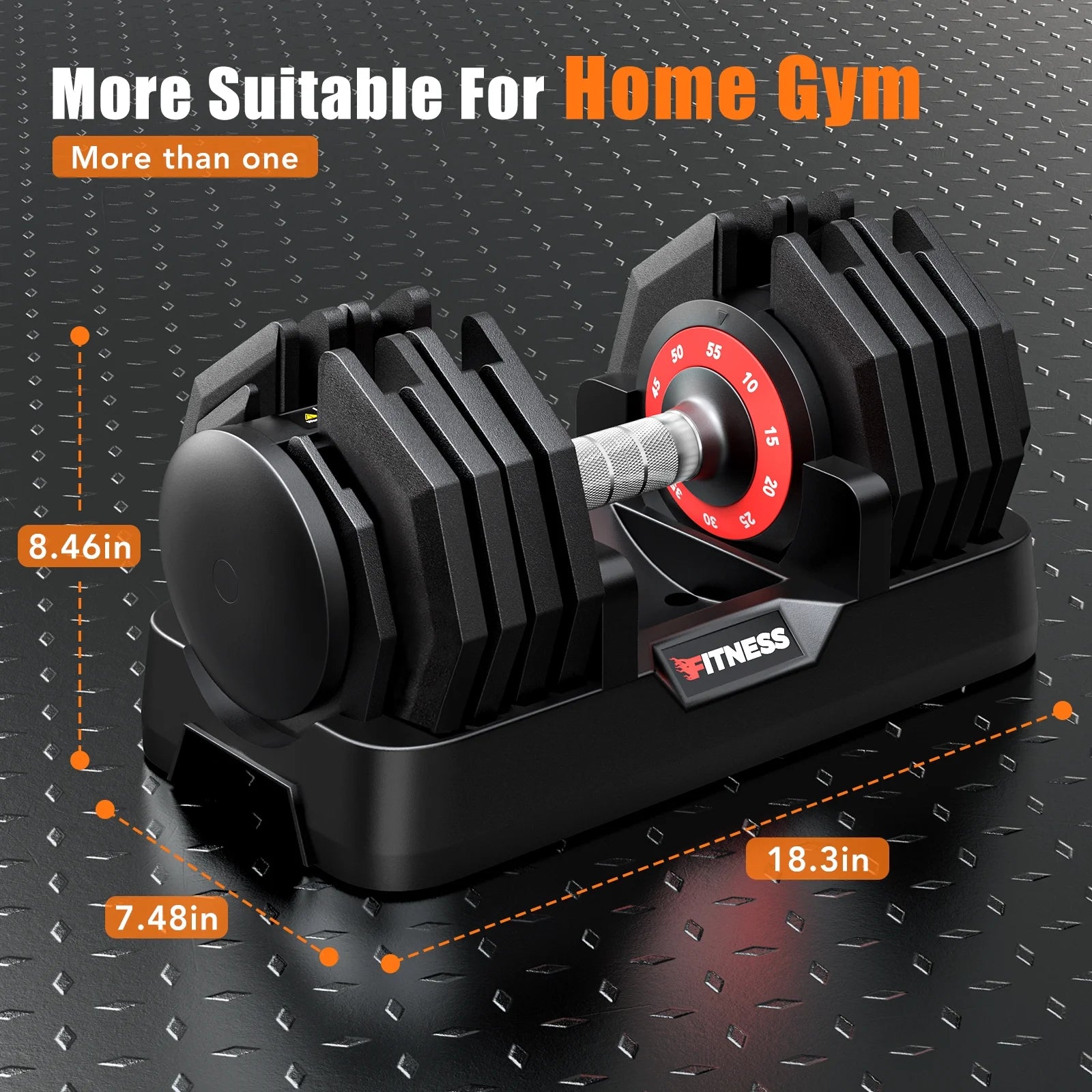 110Lb(55Lbs*2) Adjustable Dumbbells Set,10 in 1 Quick-Select 10-55Lbs Weight Adjustable Dumbbells for Full Body Home Workout