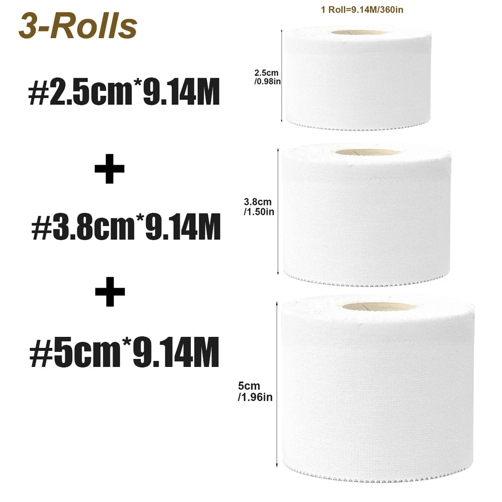 3-Rolls Foam Sport Underwrap Athletic Foam Tape Sports Pre Wrap Athletic Tape for Ankles Wrists Hands and Knees