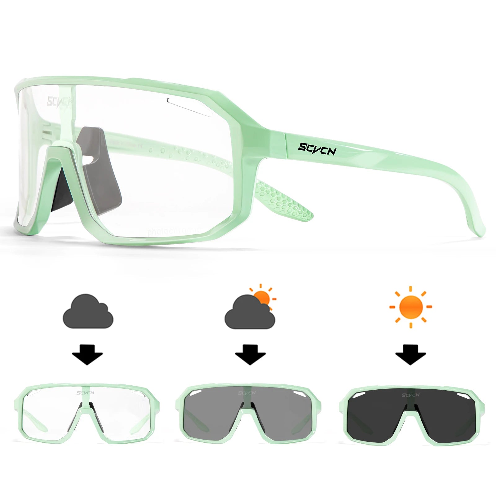 Photochromic Cycling Glasses UV400 Cycling Sunglasses Outdoor Bicycle Sunglasses Bike Goggles Sports MTB Ride Eyewear