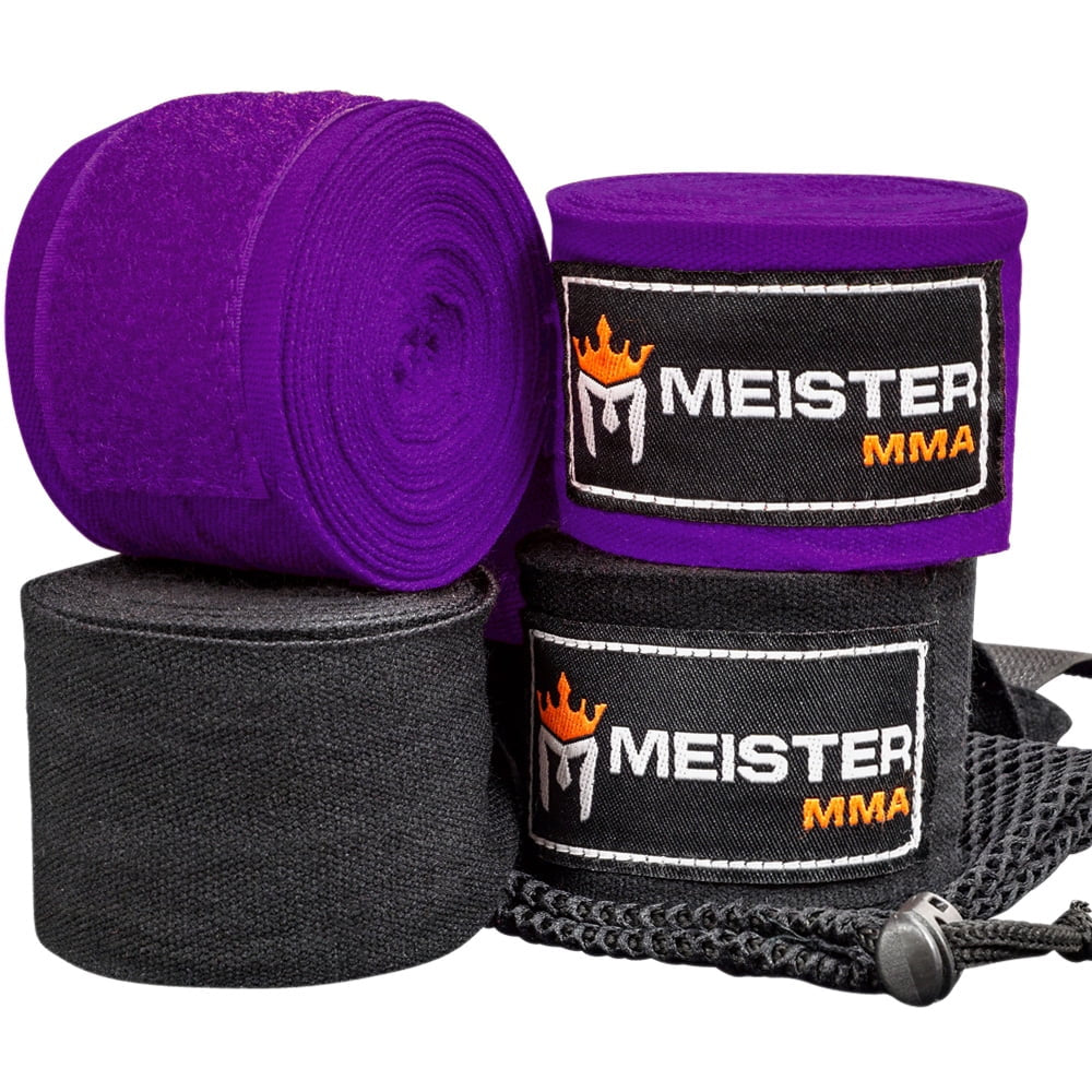 ELITE 180" Premium Adult Hand Wraps for MMA & Boxing - 2 Pair Pack W/ Mesh Bag