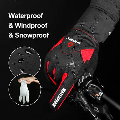 Touch Screen Cycling Gloves Winter Thermal Warm Windproof Full Finger Waterproof Bicycle Road Bike Gloves for Men Women