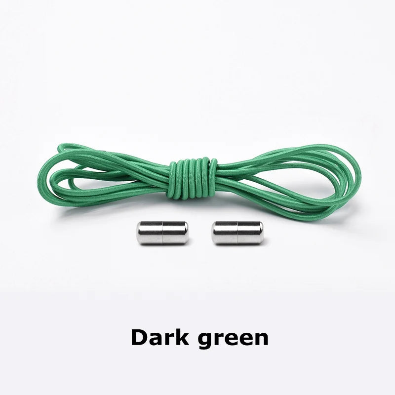 1Pair Elastic Shoelaces round No Tie Shoe Laces Sneakers Shoelace Kids Adult Elastic Laces One Size Fits All Shoes Dropshipping