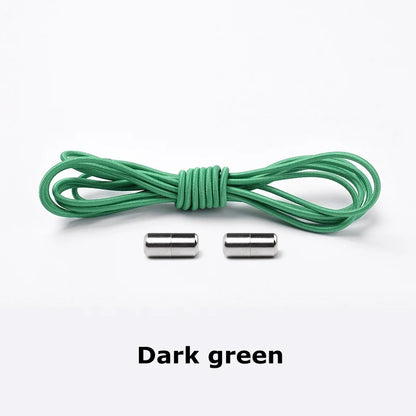 1Pair Elastic Shoelaces round No Tie Shoe Laces Sneakers Shoelace Kids Adult Elastic Laces One Size Fits All Shoes Dropshipping
