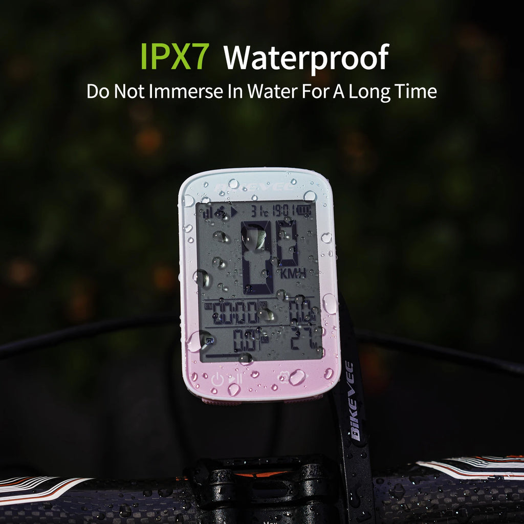 Bike Computer Wireless GPS Bicycle Odometer MPH KM/H Bike Speedometer Cycling Odometer Tracker LCD Display with Backlight