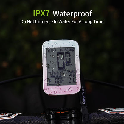 Bike Computer Wireless GPS Bicycle Odometer MPH KM/H Bike Speedometer Cycling Odometer Tracker LCD Display with Backlight