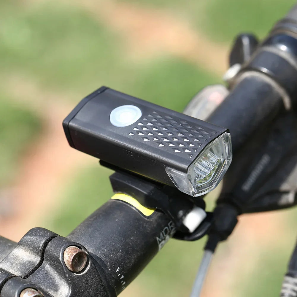 Bike Bicycle Light Set USB LED Rechargeable Mountain Cycling Front Back Headlight Tail Lamp Night Riding Flashlight