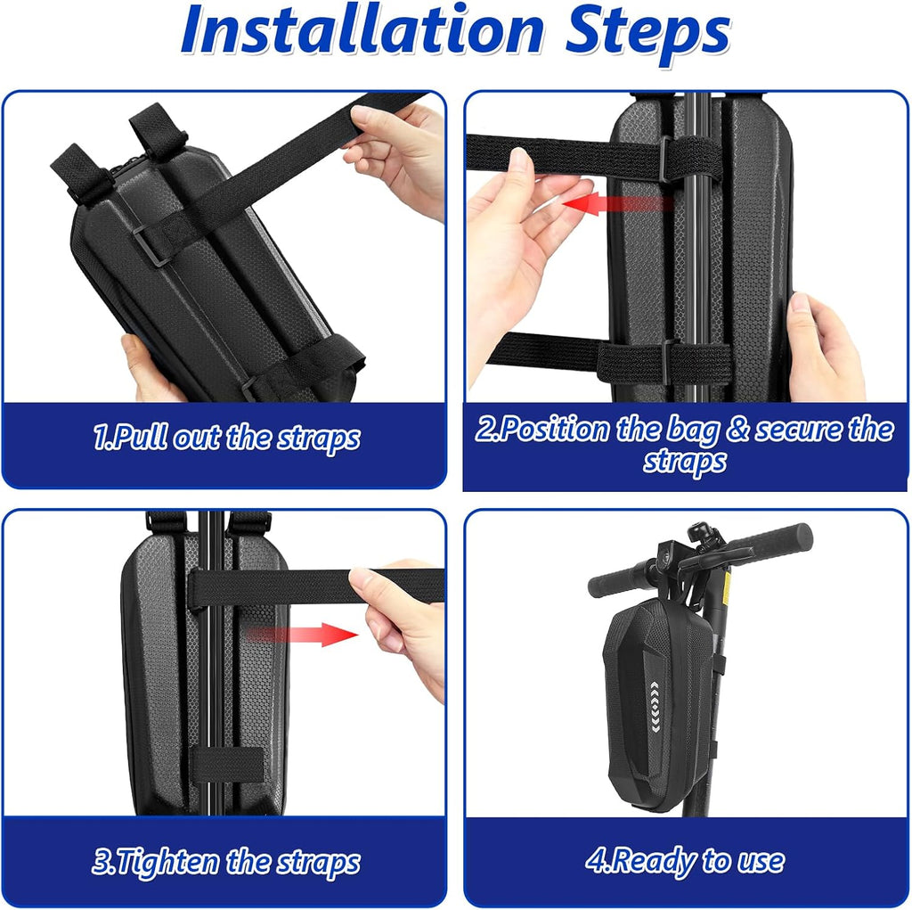 Electric Scooter Storage Bag, Hard Shell Front Bags, EVA Waterproof Scooter Front Carrying Bag, Handlebar Bag for Mijia M365 Pro Segway Ninebot E ES1/2/3/4