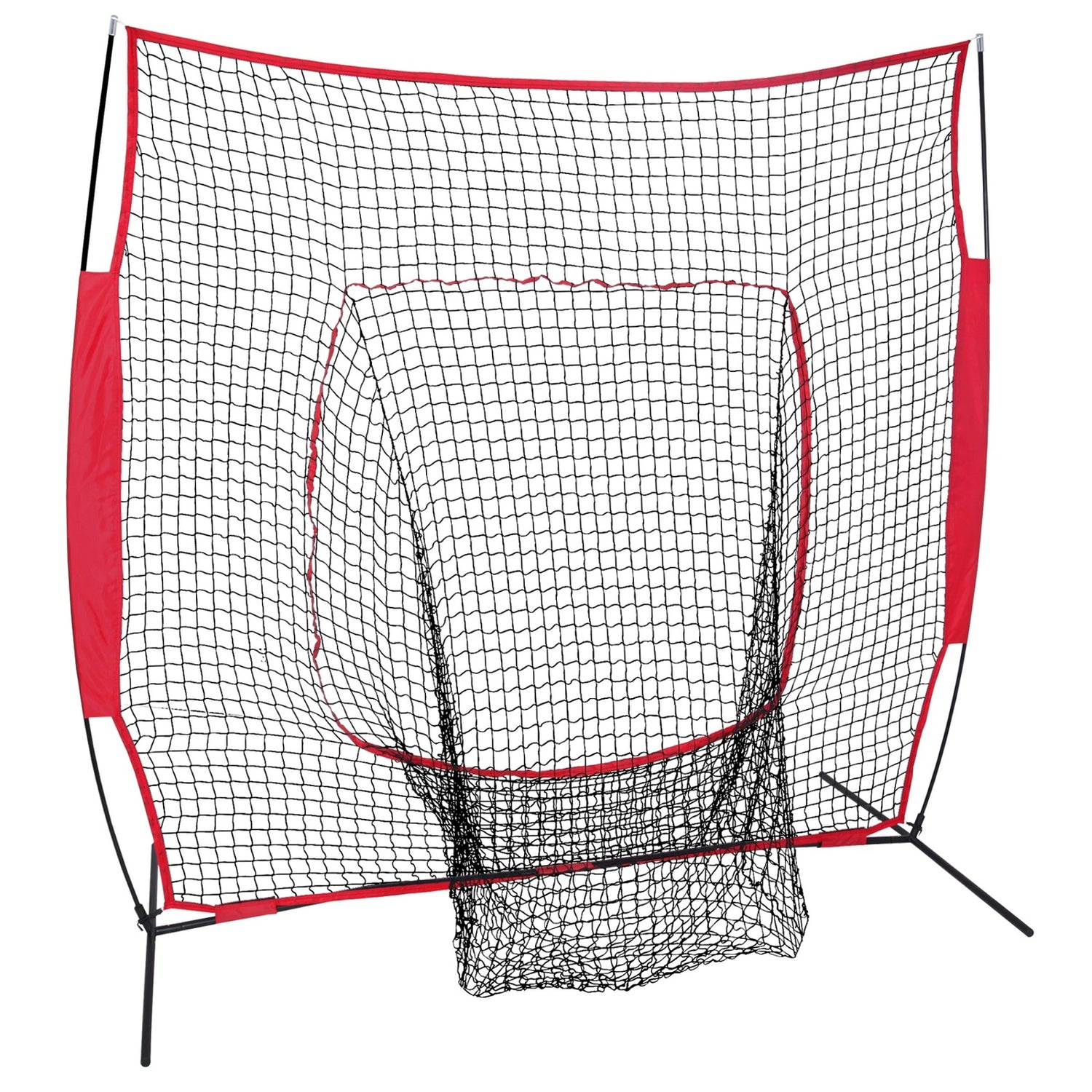 7X7Ft Baseball Softball Practice Batting Training Net W/Carry Bag Strike Zone