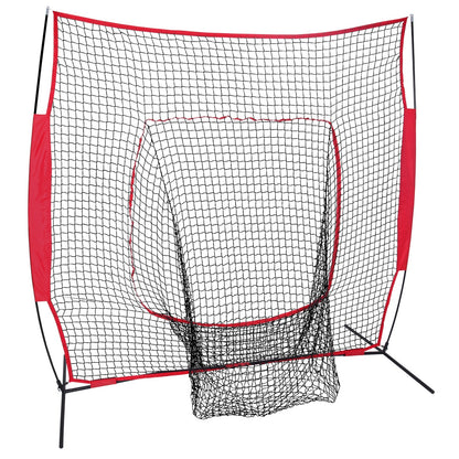 7X7Ft Baseball Softball Practice Batting Training Net W/Carry Bag Strike Zone