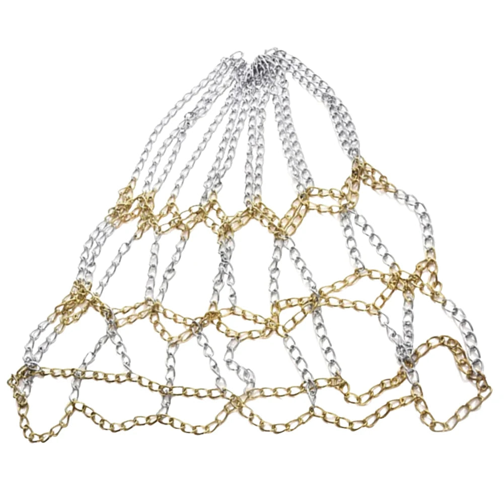 Durable Basketball Target Net Rustproof Galvanized Iron Chain Net Metal Chain Basketball Net for Basketball Hoop