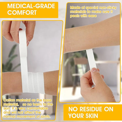 1/2 Rolls White Finger Tape Athletic Tape Feet Sports Tape for Rock Climbing, BJJ Jiu Jitsu, Grappling, MMA, Hockey Stick